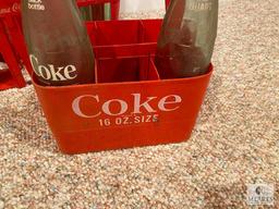 Lot of Three Plastic Coca-Cola Drink Carriers