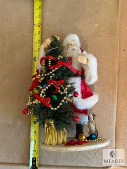 Holiday Lane Fabric Mache Santa - Trimming Christmas Tree