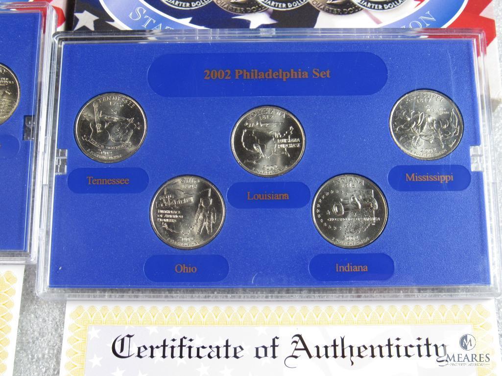 2001 and 2002 Philadelphia Mint Quarters