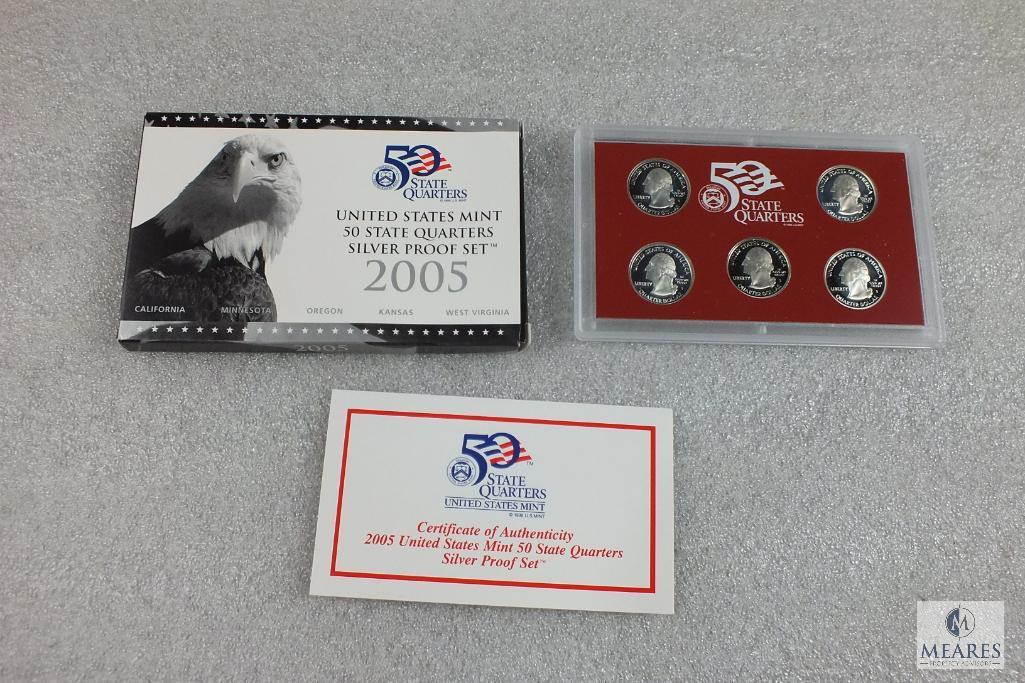 2005 United States Mint 50 State Quarters Silver Proof Set