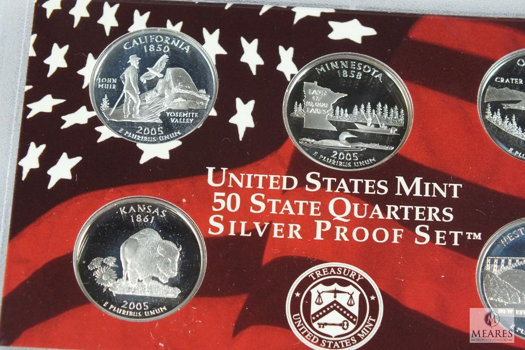 2005 United States Mint 50 State Quarters Silver Proof Set