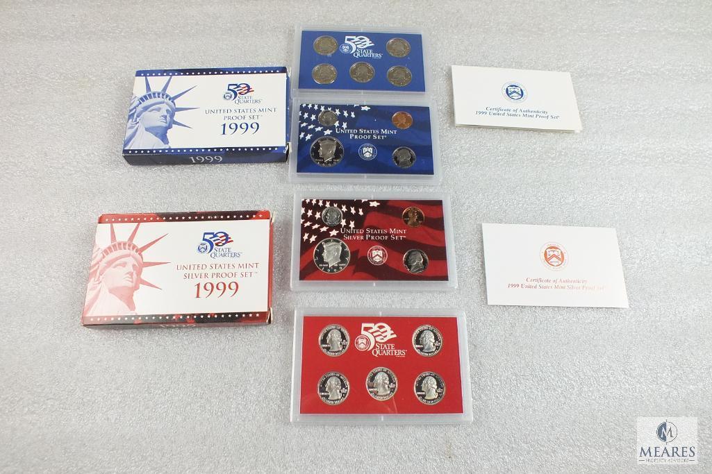 1999 US Mint Proof Set and US Mint Silver Proof Set