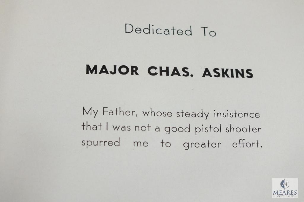 The Art of Handgun Shooting by Charles Askins hardback book.