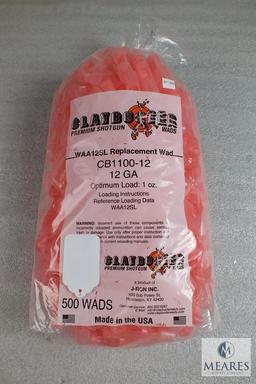 500 Count Claybuster WAA12SL Replacement 12 Gauge Shotgun Wads 1 oz