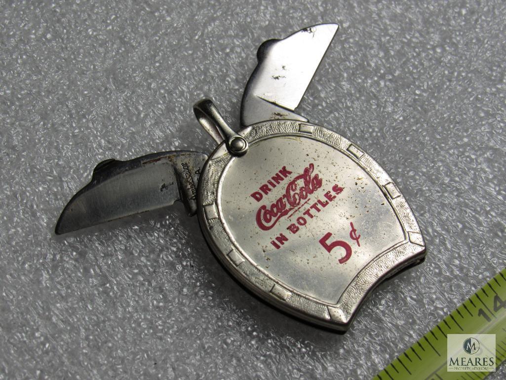 Vintage Ambassador Coca-Cola Advertising Cigar Cutter Knife Horseshoe Shape