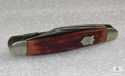 Vintage Camillus Razor Edged New York 175 Stainless 3 Blade Knife