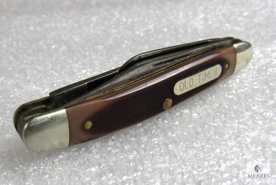 Vintage Schrade 1080t Old Timer Junior 3 Blade Folder Pocket Knife