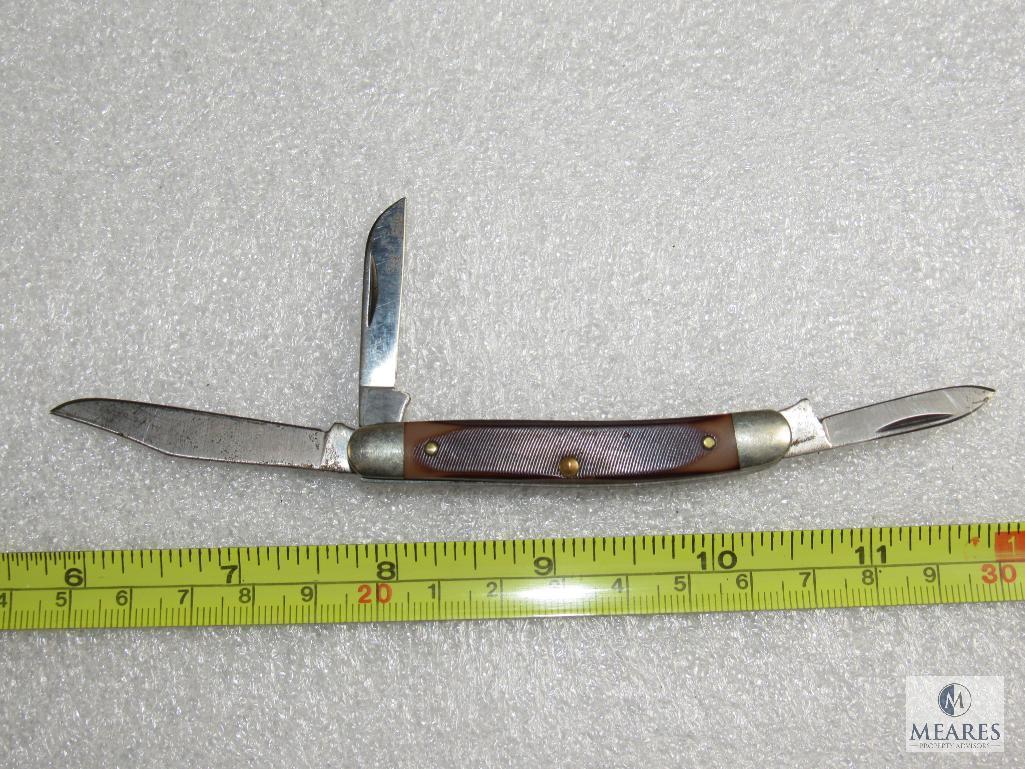 Vintage Schrade 1080t Old Timer Junior 3 Blade Folder Pocket Knife