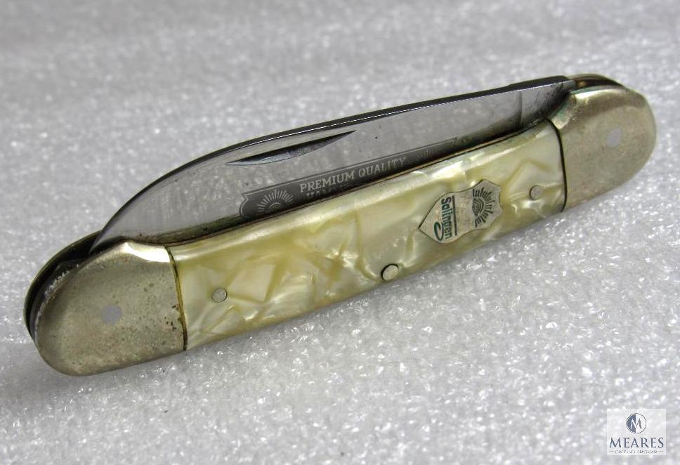 Vintage C. Schlieper Solingen Germany Eye Brand 2 Blade Canoe Folder Knife