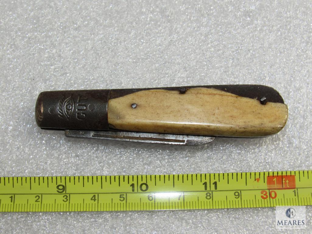 Antique Lenox Cutlery Germany 1 CUT Barlow Knife Bone Handle