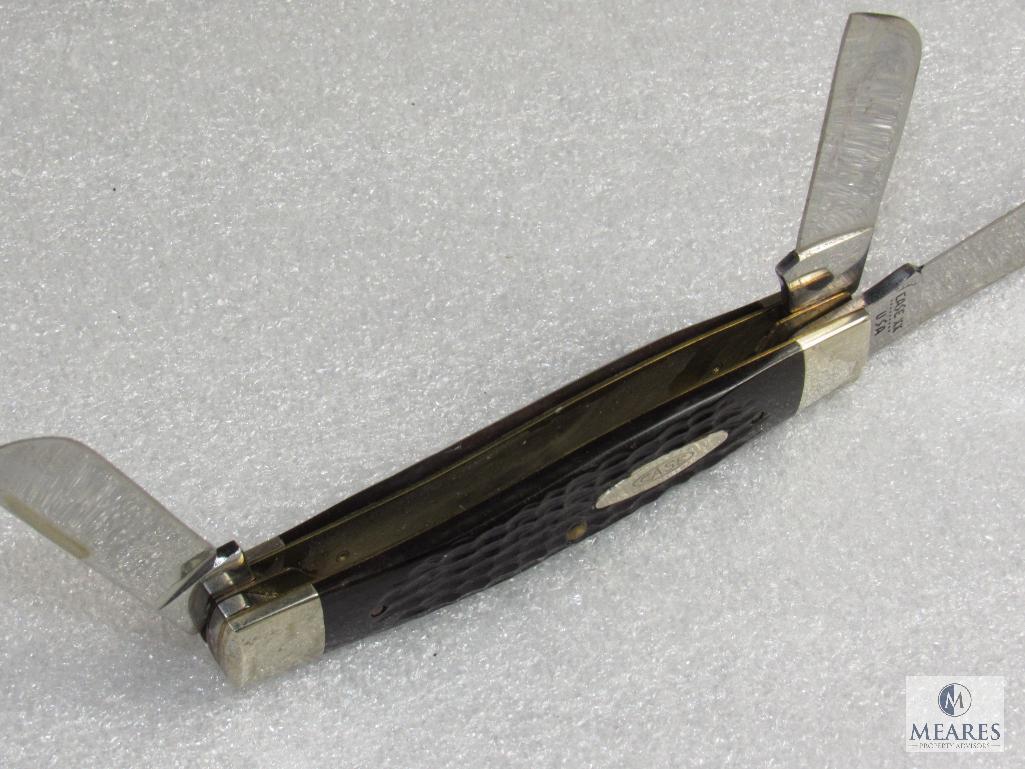 Vintage 1981 Case XX 6375 Large Stockman 3 Blade Knife Bone Handle