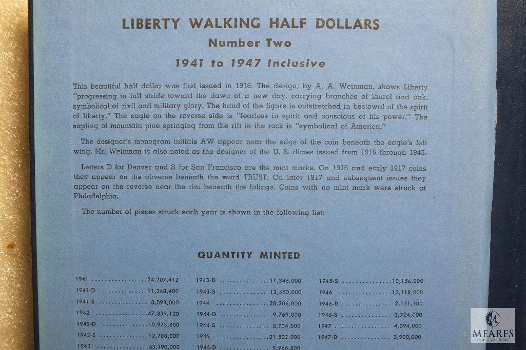 Complete Walking Liberty Half Dollar Book - 1941-1944