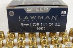 50 Rounds Speer Lawman 9mm Luger 147 Grain TMJ Ammo