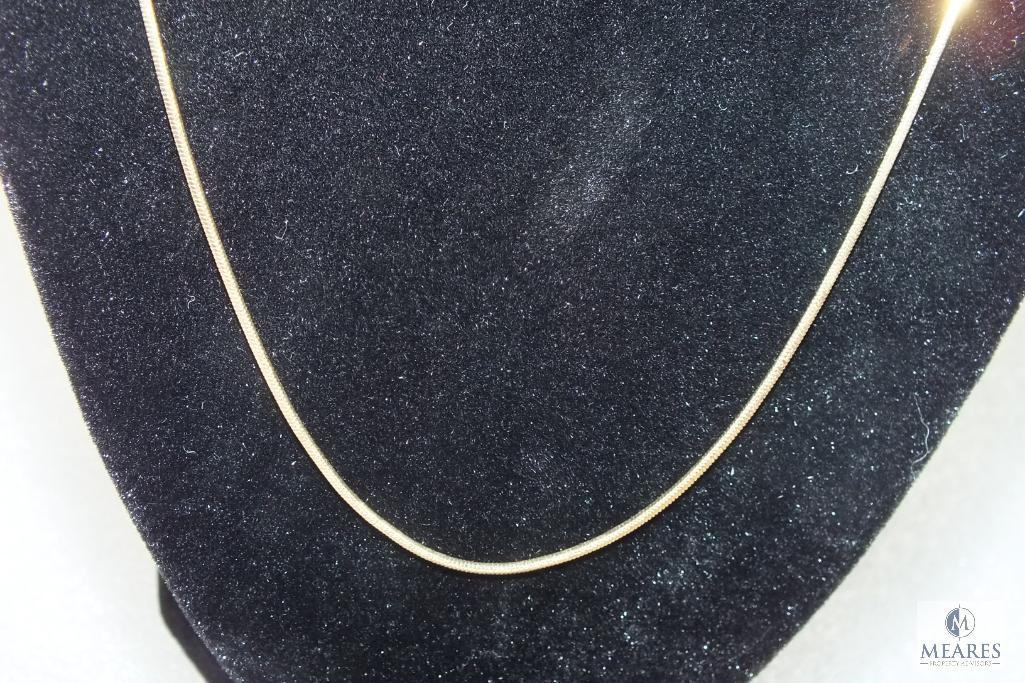 Lot of 2 gold plated Snake Chain Necklaces costume jewelry 20" each