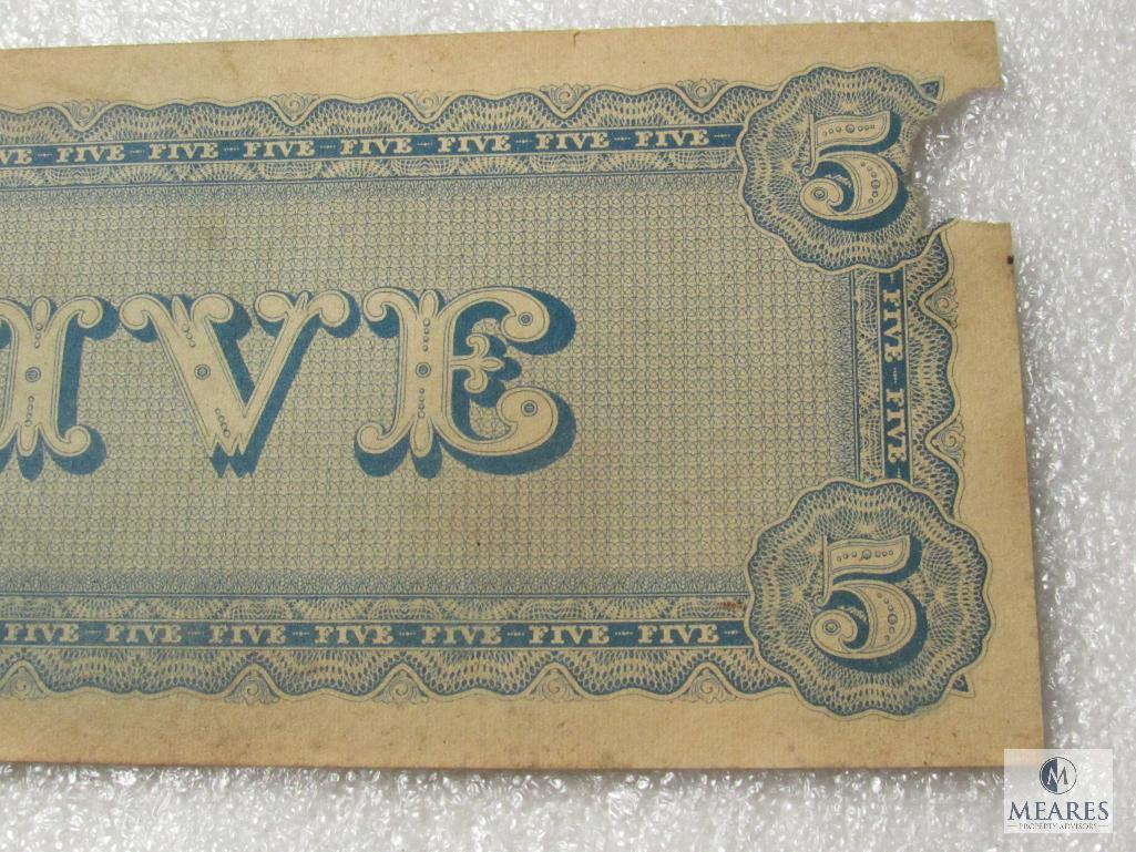 February 17, 1864 CSA Civil War $5 note