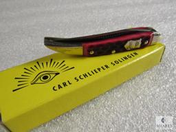 New Carl Schlieper Solingen Germany Eye Brand Baby Texas Toothpick Folder Knife