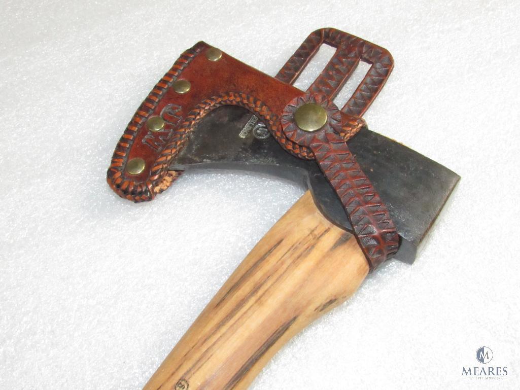 Wetterlings Expedition Hatchet with Hickory Handle and Handmade Leather Belt Loop Sheath