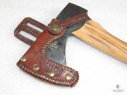 Wetterlings Expedition Hatchet with Hickory Handle and Handmade Leather Belt Loop Sheath