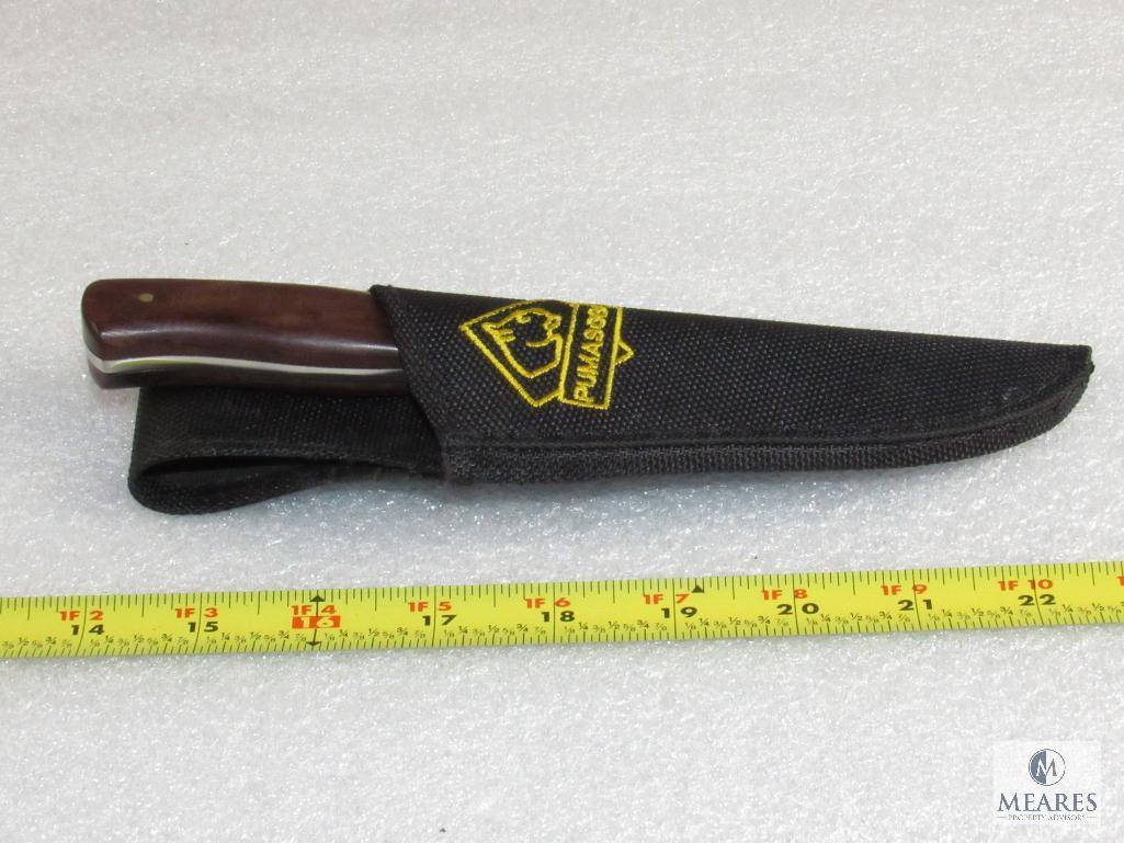 Puma SGB German Cutlery Saddleback Wood Hunters Knife with Sheath