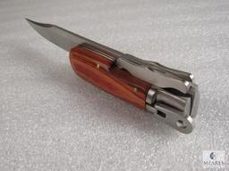 Grand Way Tactical Folding Survival Finnish Knife Dagger with Wood Handle
