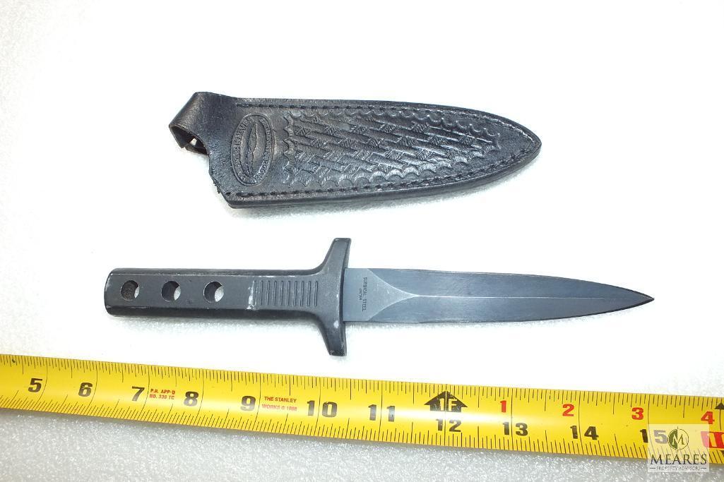 Lot of 2 Parker Cut Co Fixed Blade Double Edge Knives with Sheaths
