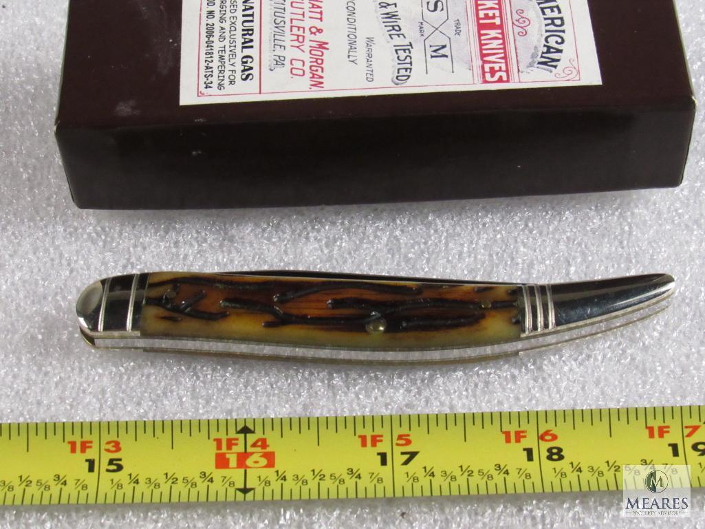 New Schatt & Morgan S&M Cutler Texas Toothpick #041812 File & Wire Tested Knife