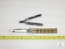 Lot Frost Cutlery Ninja III Butterfly Knife & Multi Tool Folder