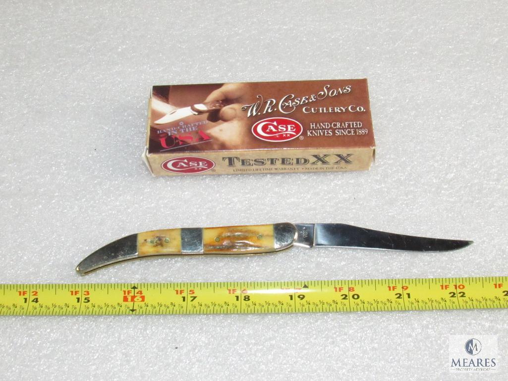 Case XX 2011 #510094 SS Medium Texas Toothpick Stainless Stag Handle in original box