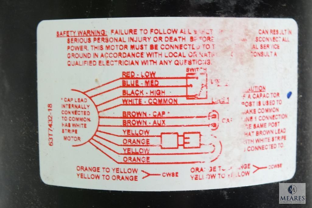 A.O. Smith Electric AC Motor #391 1/4-1/5-1/7 HP 1050 RPM