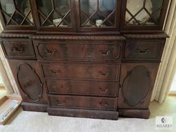 Antique Beautiful Wood China Hutch / Secretary