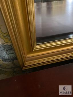 Beveled Edge Mirror with Gold Tone frame