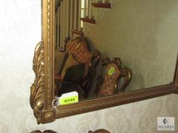 Antique Ornate Gold Gilt-colored Frame Mirror