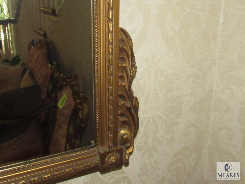 Antique Ornate Gold Gilt-colored Frame Mirror