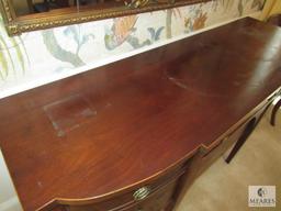 Antique Bow Front Buffet Table