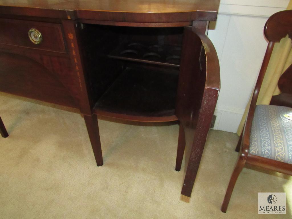 Antique Bow Front Buffet Table