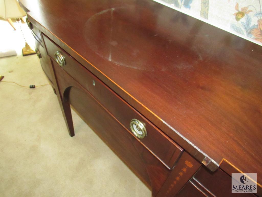 Antique Bow Front Buffet Table