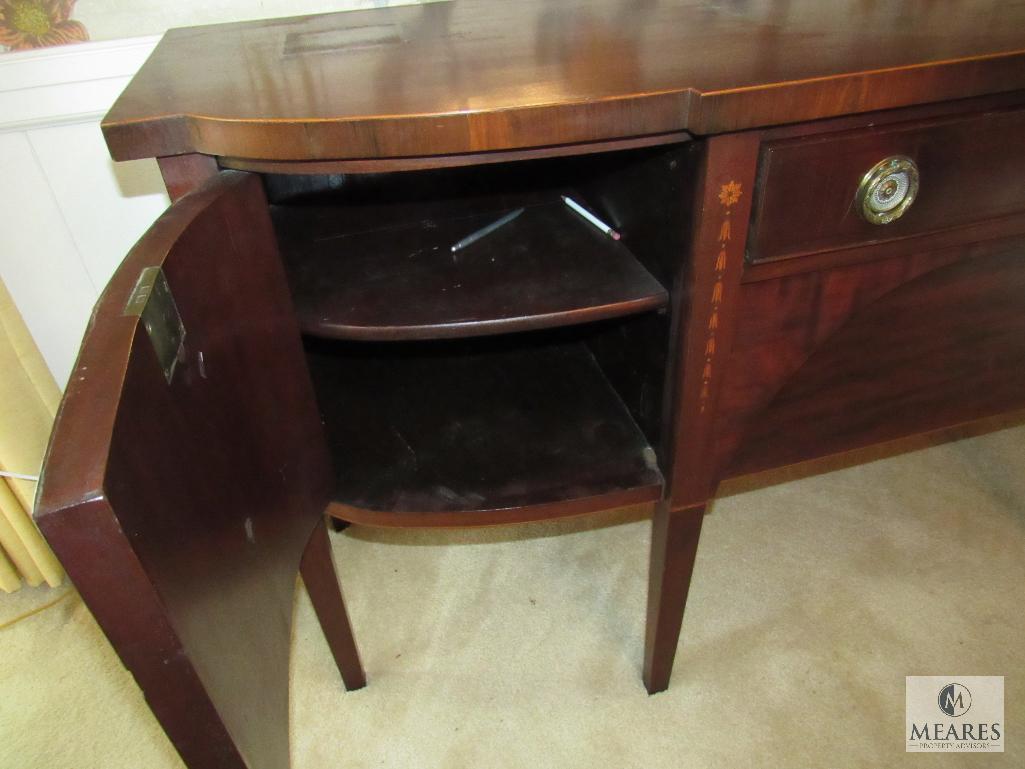 Antique Bow Front Buffet Table