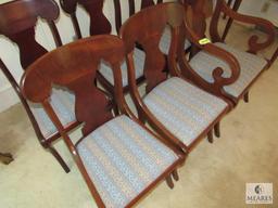 Lot of (6) Mixed Wood Dining Chairs with upholstered seats