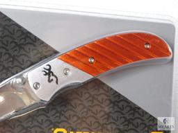 New Browning Prism II Folder Pocket Knife with Belt Clip