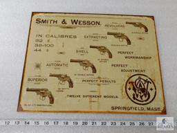 Smith and Wesson tin advertising sign