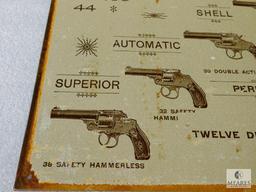 Smith and Wesson tin advertising sign
