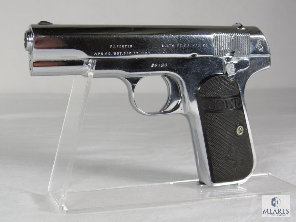 Colt 1908 Hammerless Pocket .380 Caliber Semi-Auto Pistol