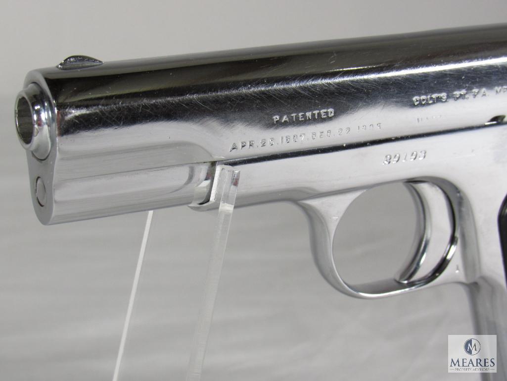 Colt 1908 Hammerless Pocket .380 Caliber Semi-Auto Pistol