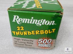 500 rounds Remington Thunderbolt .22 long rifle ammo, 40 grain bullet