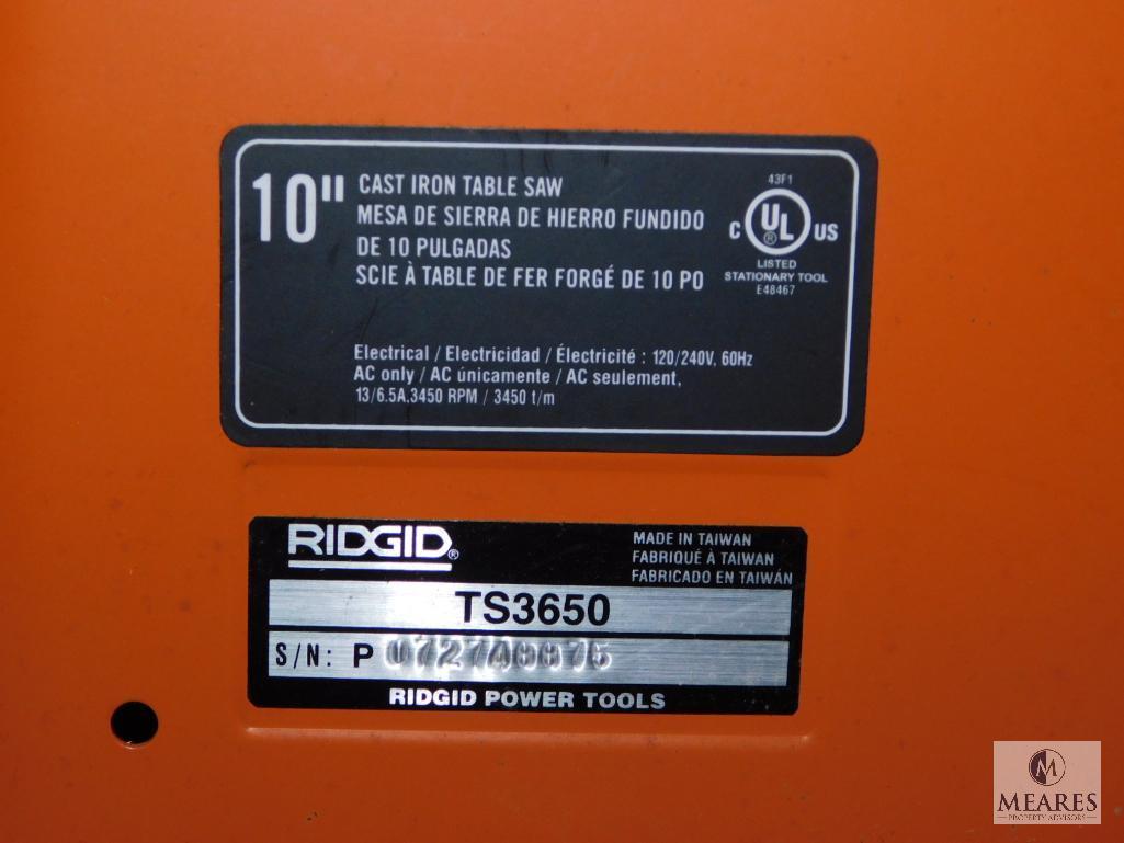 Ridgid TS3650 10" Table Saw 1.5 HP Motor