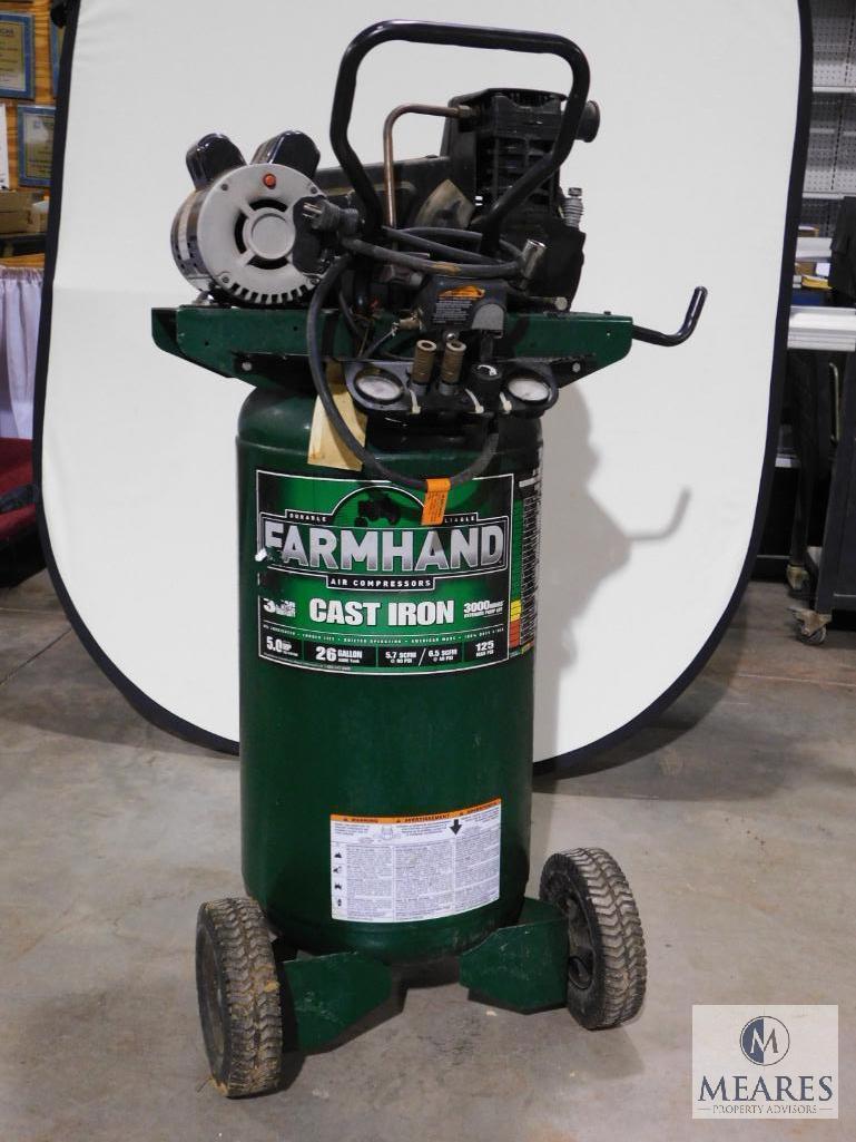 Farmhand Electric Portable Air Compressor 26 Gallon 5 HP 125 PSI Max