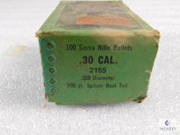 Lot approximately 100 Sierra Rifle Bullets .30 Cal .308 Diameter 200 Grain Spitzer Boat tail