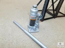 Pair of Car Jacks and 2-Ton Bottle Jack