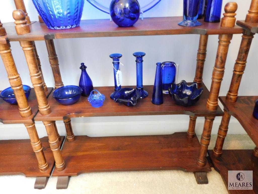 Wood Turned Spindle 3-Tier Display Shelf