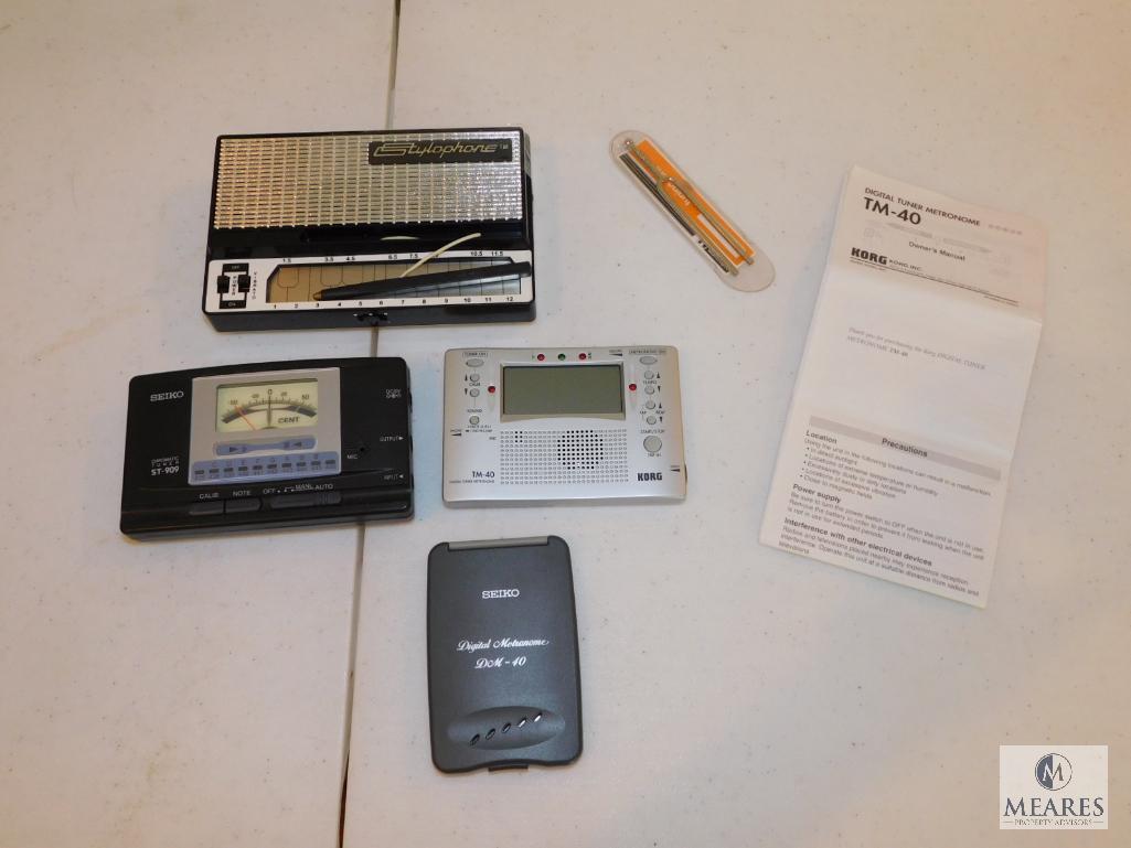 Lot of Electric Music Tuners Seiko, Stylophone and Korg